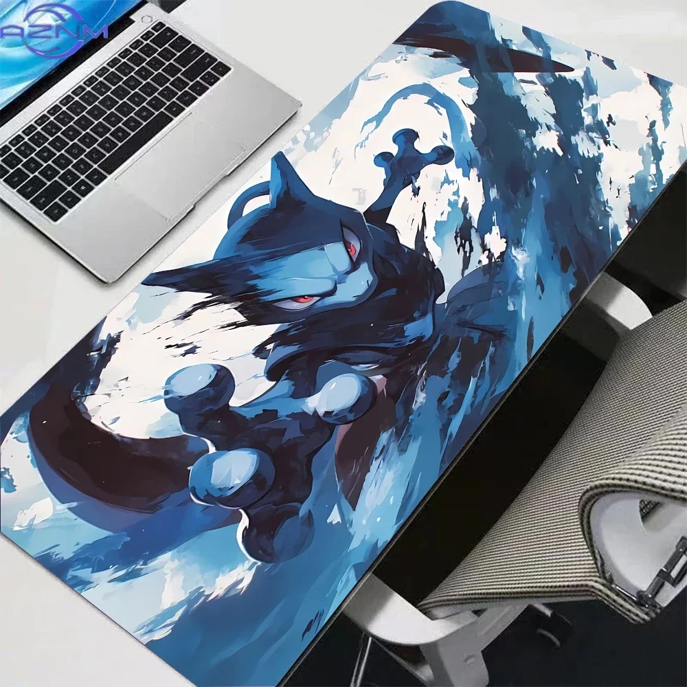 Alfombrilla de ratón grande para juegos con diseño de Pokémon: alfombrilla XXL para teclado, alfombra de anime para PC, accesorio para mesa de juegos.