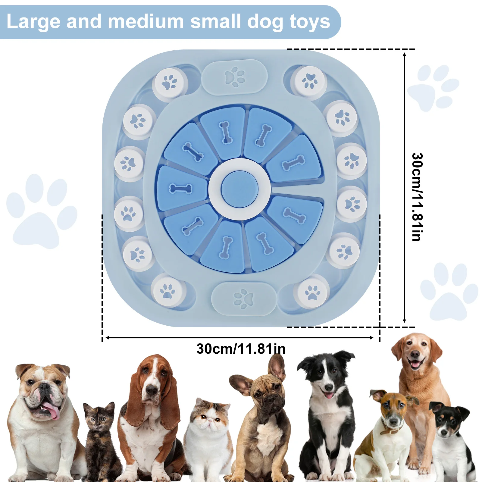 Dog Puzzle Toys Squeaky Dog Treat Puzzle Toy Interactive Dog Treat Puzzle Toys for IQ Training Mental Stimulating Dog Puzzle