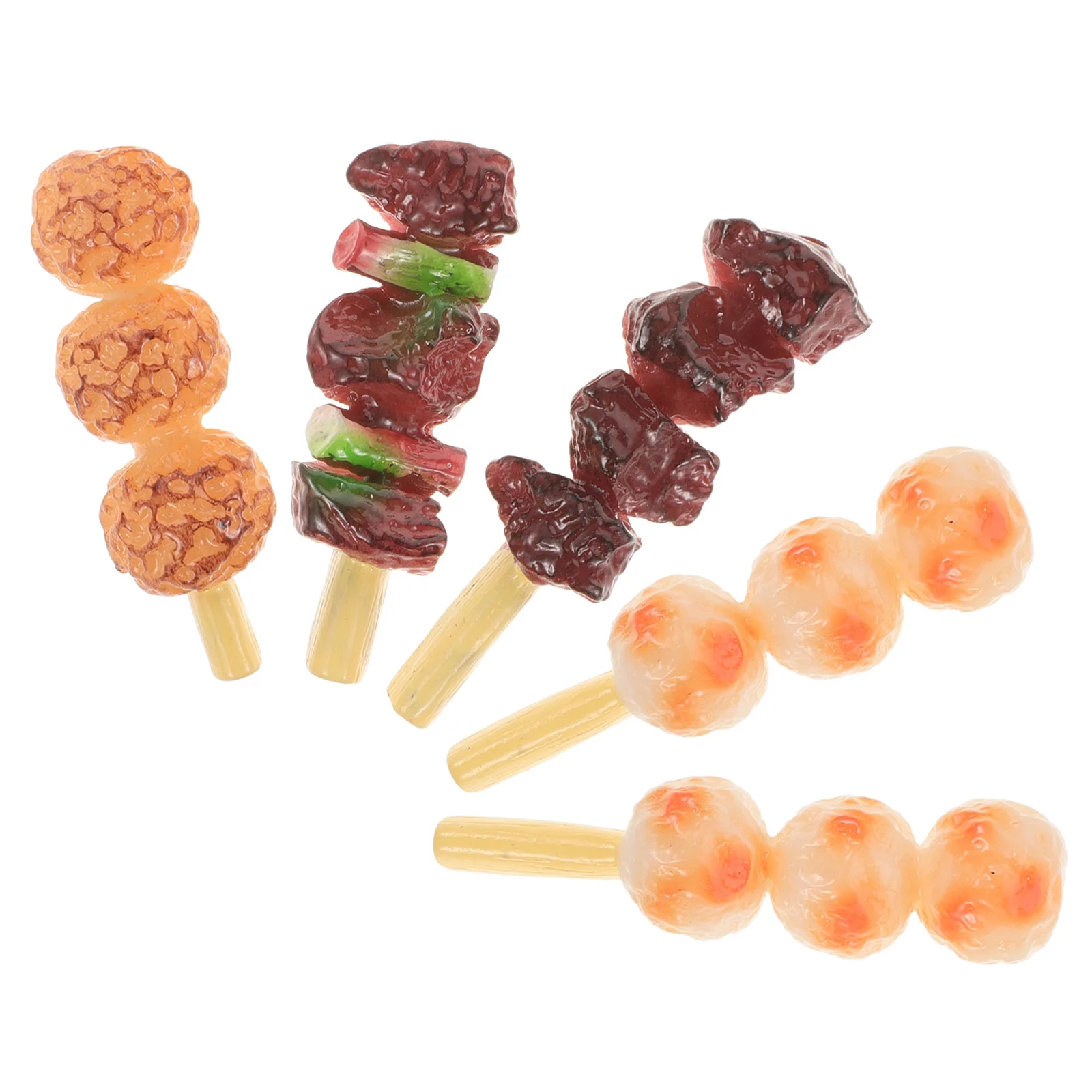 

5pcs Simulation Barbecue Strings Roast Meat Fake Food Kids Kitchen Play Food Pretend Bbq Playset Realistic Grill Toddler Boy