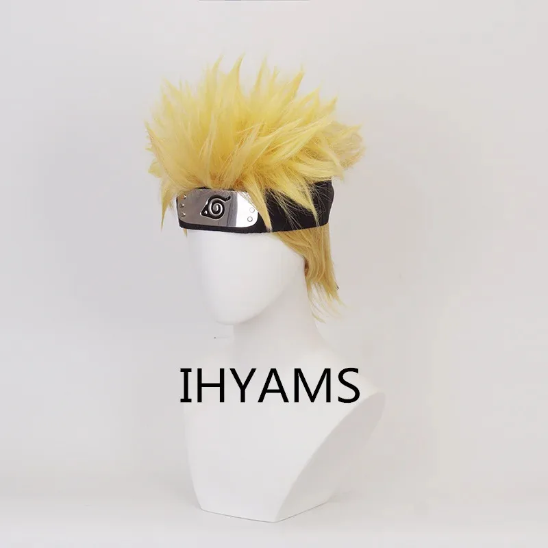 

2025 ♥ Новые парики для косплея Узумаки, 30 см, короткие, золотисто-желтые, термостойкие синтетические волосы + головной убор + шапочка для парика ☆ ★