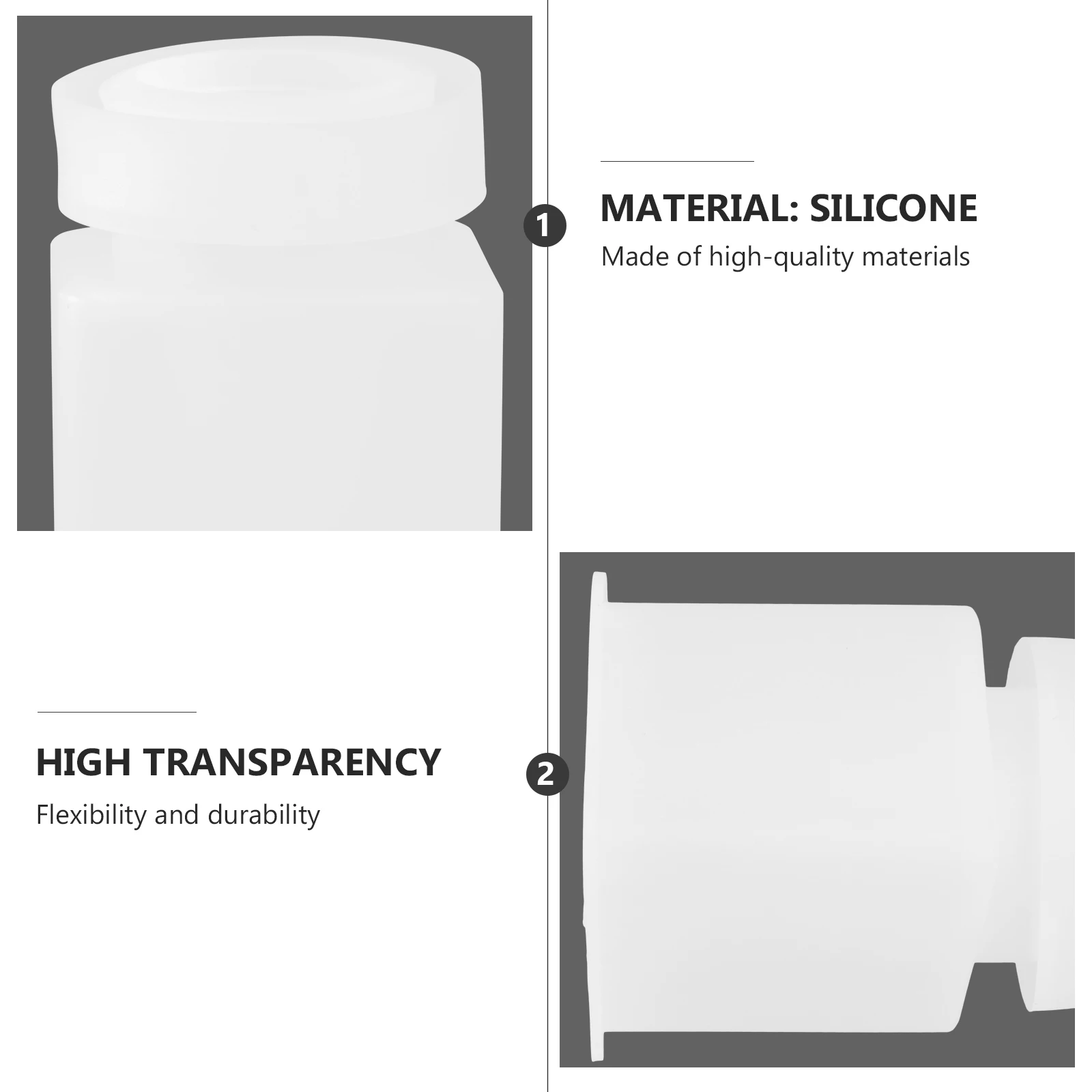 

Storage Bottle Mold DIY Crystal Epoxy Cylinder Organizer White Silica Gel Silicone Molds