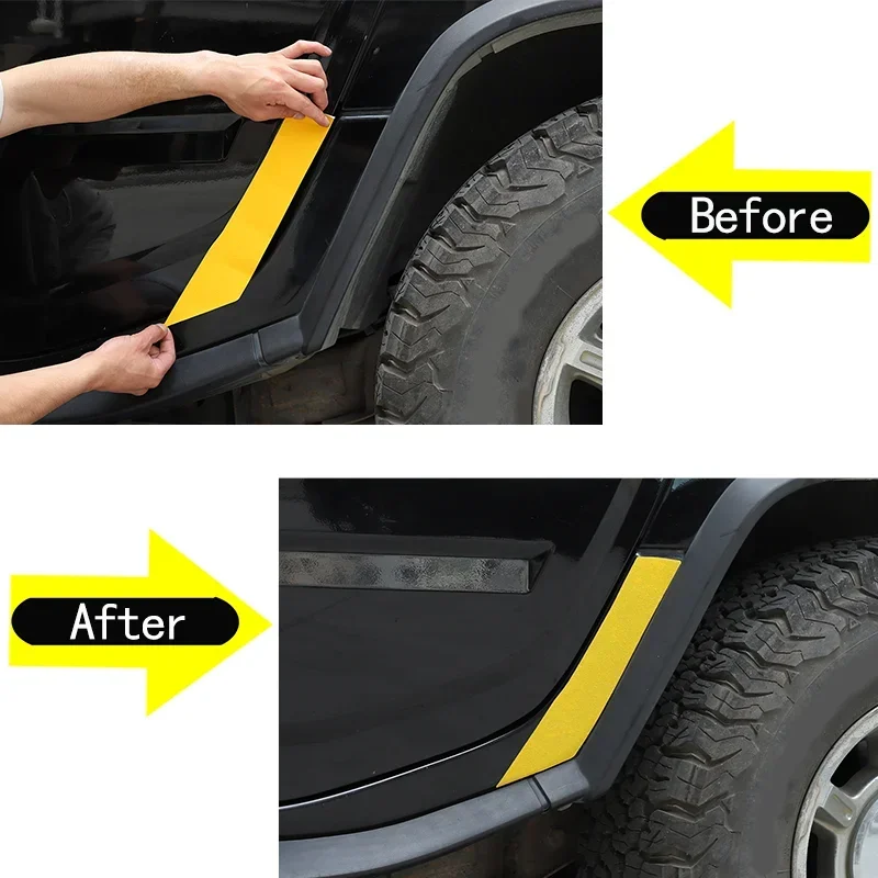 For 2003-2007 Hummer H2 PVC car styling car rear wheel anti-scratch stickers car exterior protection accessories 2Pcs