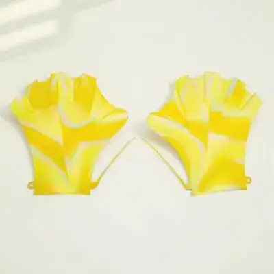 물 수영, 피트니스, 다이빙 보호용 실리콘 수영 장갑 1쌍, 내구성 있고 조절 가능한 성인용 유니섹스 수영장 손 보호대