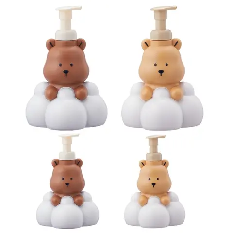 250/500ml 재미 있고 기능적인 욕실 액세서리 만화 곰 거품 컨테이너 드롭 배송