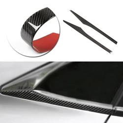 For Honda Civic 10th Gen 2016 2017 2018 2019 Car Carbon Fiber Exterior Rear Window Triangle Cover Strips Trim