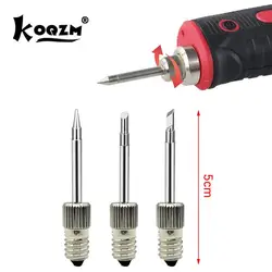 Welding Soldering Tips USB Soldering Iron Head Replacements Threaded Soldering Tip Fits for E10 Interface Soldering Iron