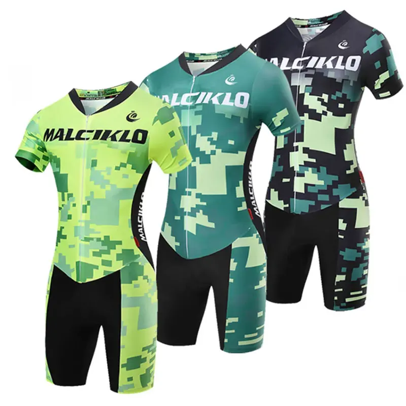Pro Team Triathlon Set Men\'s Cycling Jersey Suit One Piece Short Sleeve  Ciclismo Men Jersey Thin Pad Maillot Cclismo