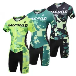 Pro Team Triathlon Set Men's Cycling Jersey Suit One Piece Short Sleeve Ciclismo Men Jersey Thin Pad Maillot Cclismo
