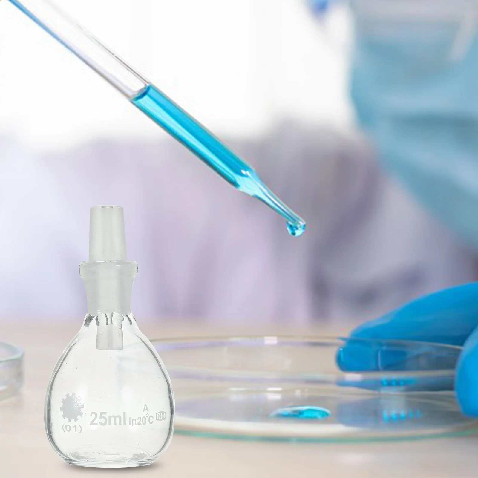 

Laboratory Glass Pycnometer Stopper High Quality Reagent Bottle Liquid Storage Bottle for Specific Gravity Testing