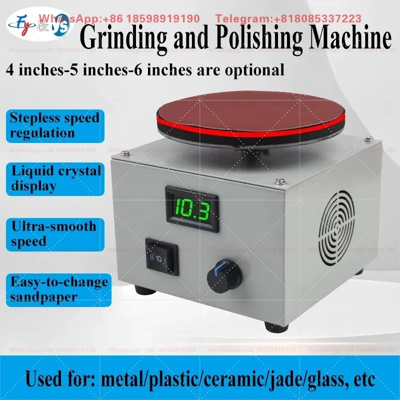 Small Electric Grinder with Sticky Sandpaper Disc - Multifunctional Polishing & Engraving Machine for DIY & Craft Work