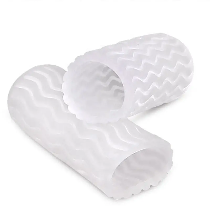 1 Pair Closed Gel Toe Cushion Tube Sleeve Corrugated Corn Pad Anti-Wear Elastic Protectors for Toes Fingers Pain Dropship