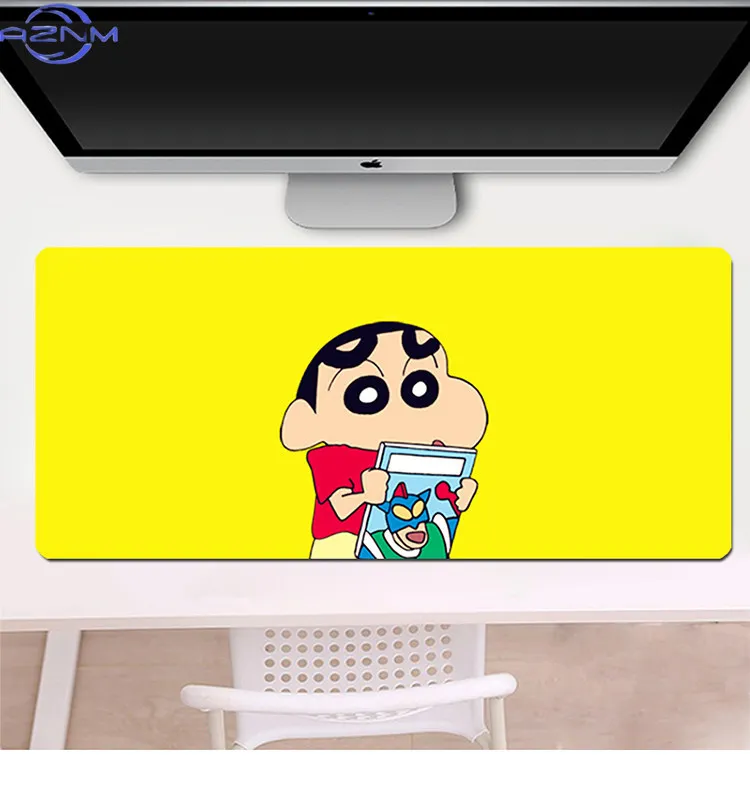New Creative HD Anime Crayon Shin-chan​​ Cute Cartoon Large Table Mat Non-slip Lock Oversized Office Mouse Pad Student Table Mat
