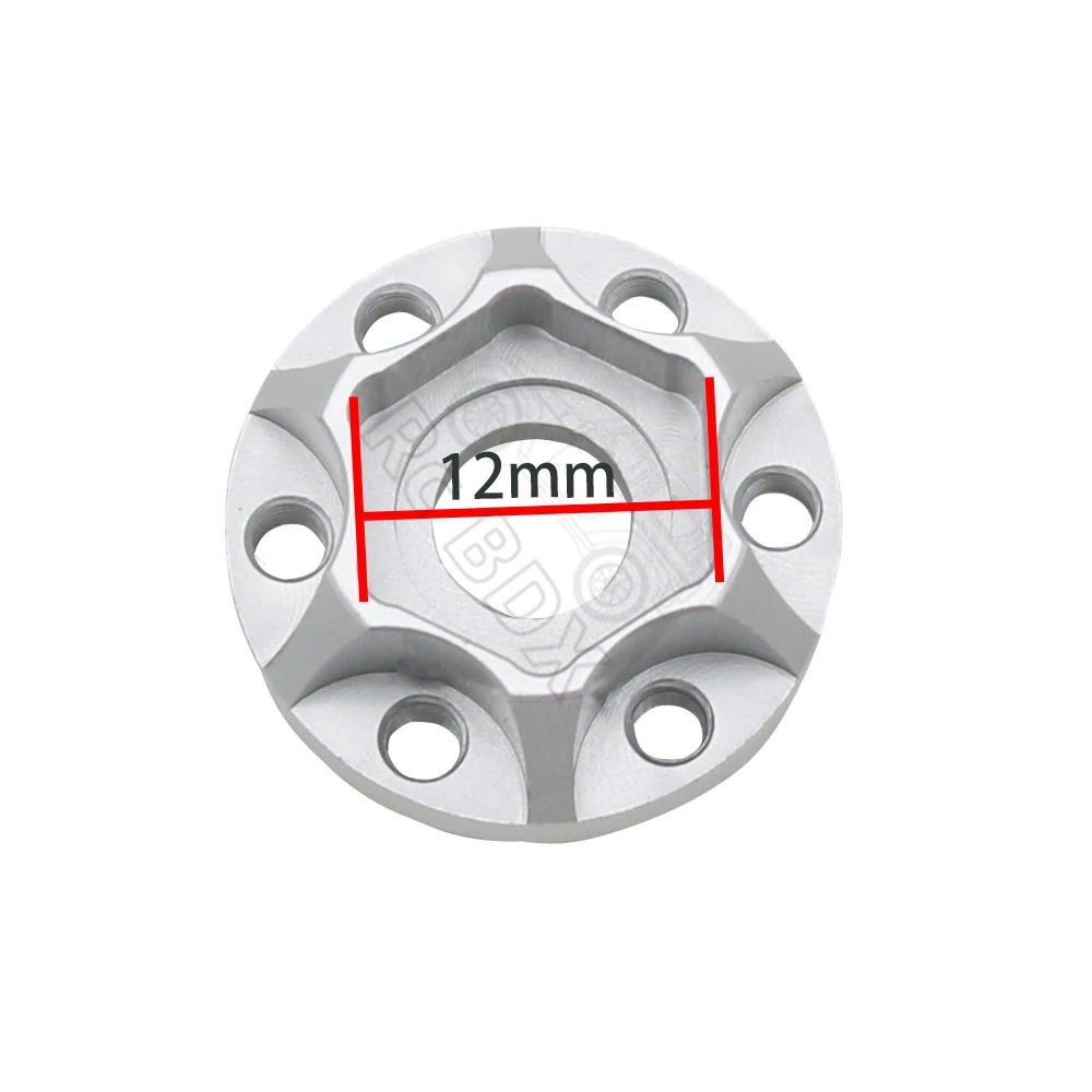 2Pcs Aluminum 12mm Hex Hub Wheel Widen Adapter for 1.9 2.2 Inch Wheel Rim Axial SCX10 RBX10 Yeti Wraith 90056 TRX4 TRX6