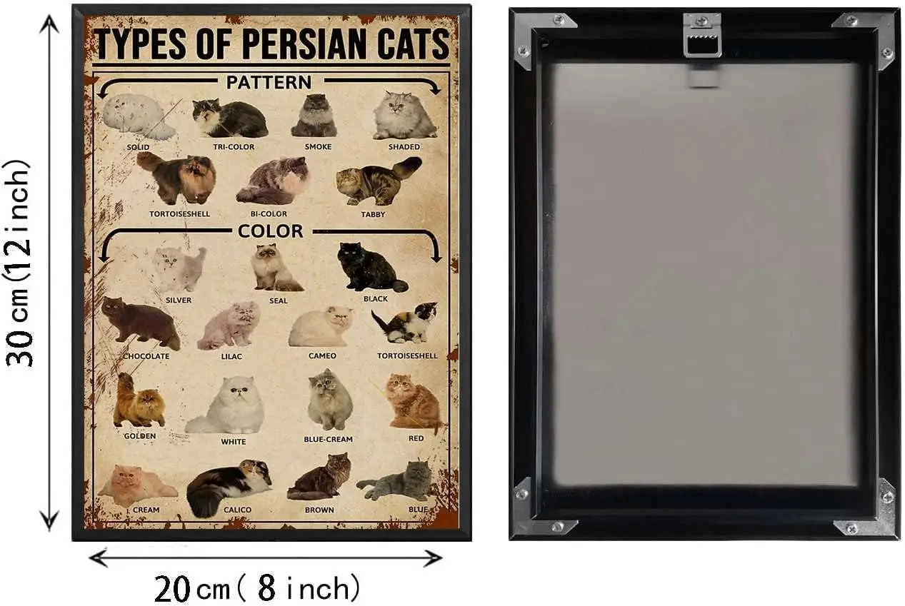 Tin Sign Persian Cat Lovers Pet Animal Knowledge Art Home Kitchen Bar Room Garage Cafe Decor home decor metal sign