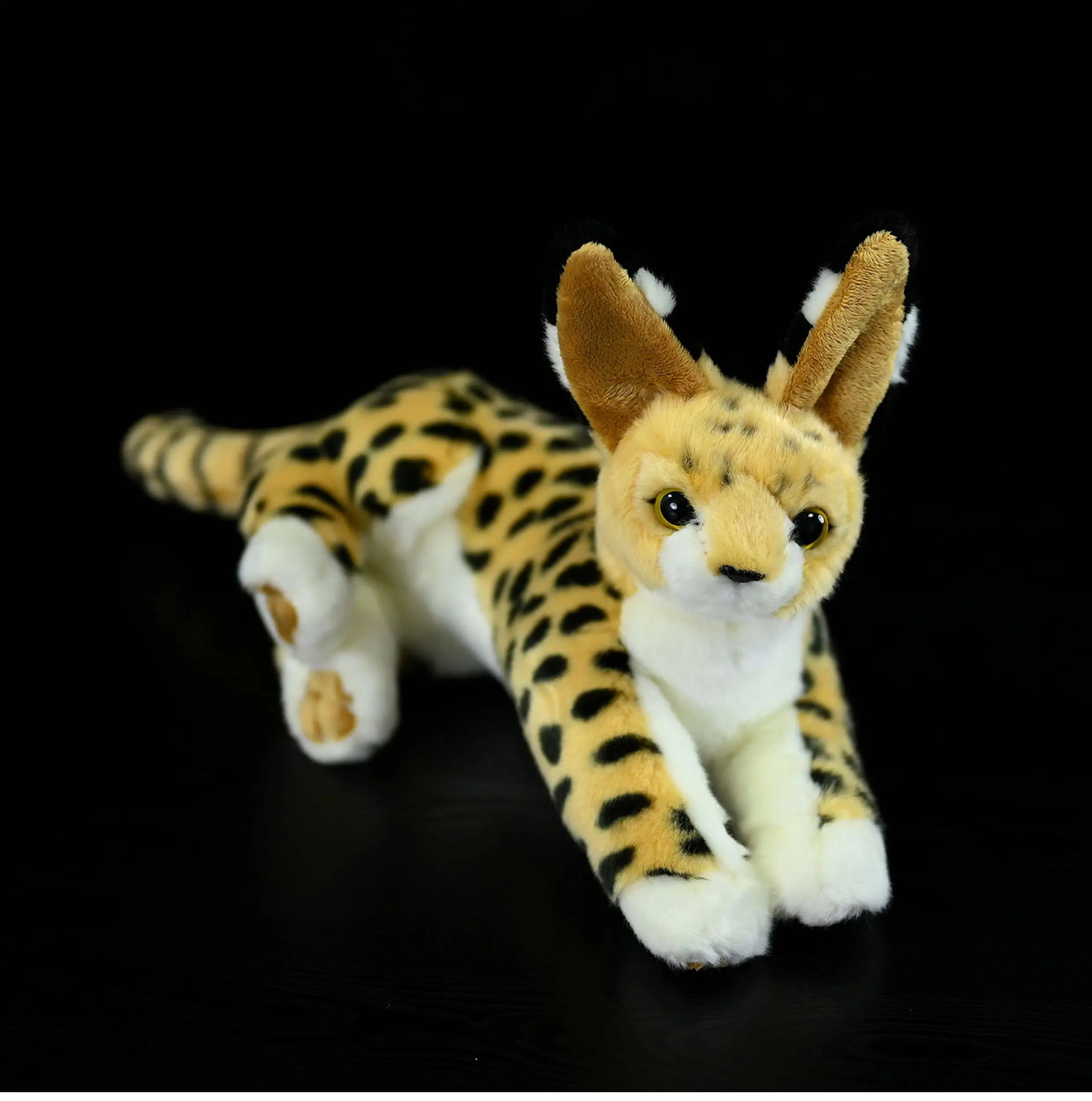 27 cm, Leptailurus serval, Figura de gato salvaje simulada, Adorno de regalo, Pequeños adornos y modelos en miniatura