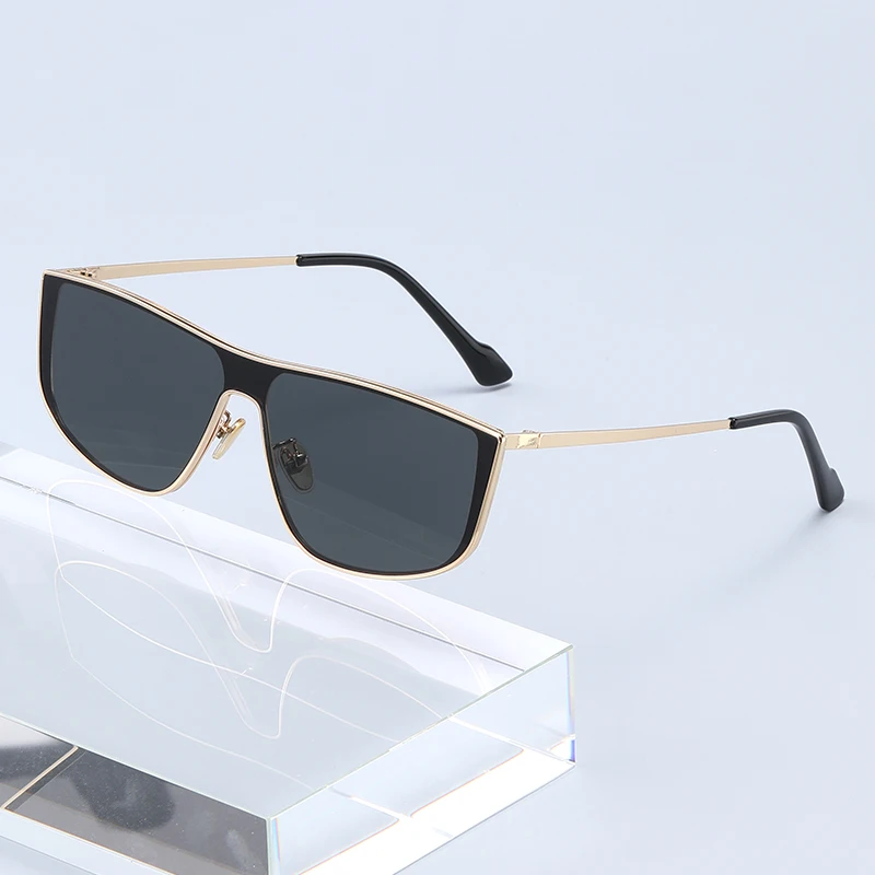 

Metal Frame One-piece Sunglasses Fashionable And High-end Sunglasses For Square And Round Faces For Women And Men