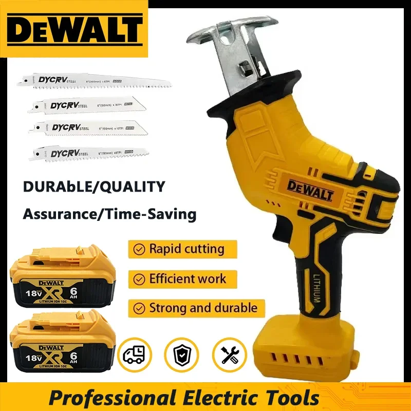 

Аккумуляторная сабельная пила Dewalt 20В, 2800 об/мин, бесщеточная, многофункциональная, для резки металла, дерева и труб, электроинструмент