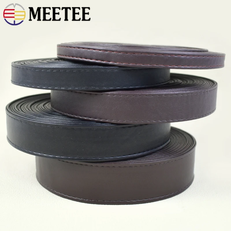 

5Meters 10-30mm PU Faux Leather Cords Necklace Bracelet Bags Webbing Ropes Clothes Bias Binding Ribbon Band Sewing Accessories