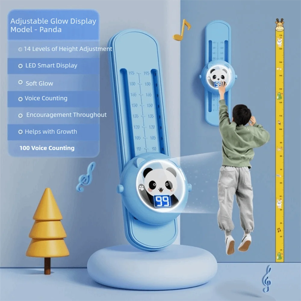 Luminous Interactive Children's Jump Trainer Built-in Voice Prompts Adjustable Height Touch Device LED Display