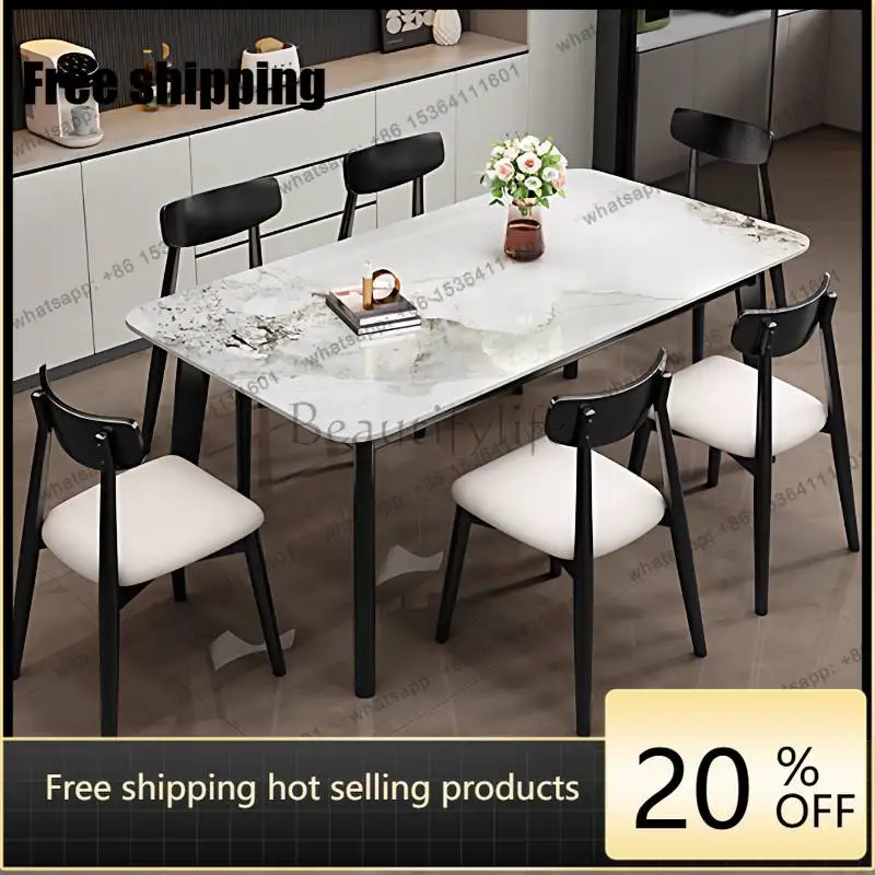 zj.Style Items Dining Tables Chairs Space Decorations Expandable Modern Dining Tables Luxury Nordic Mesas Comedor Furniture Home