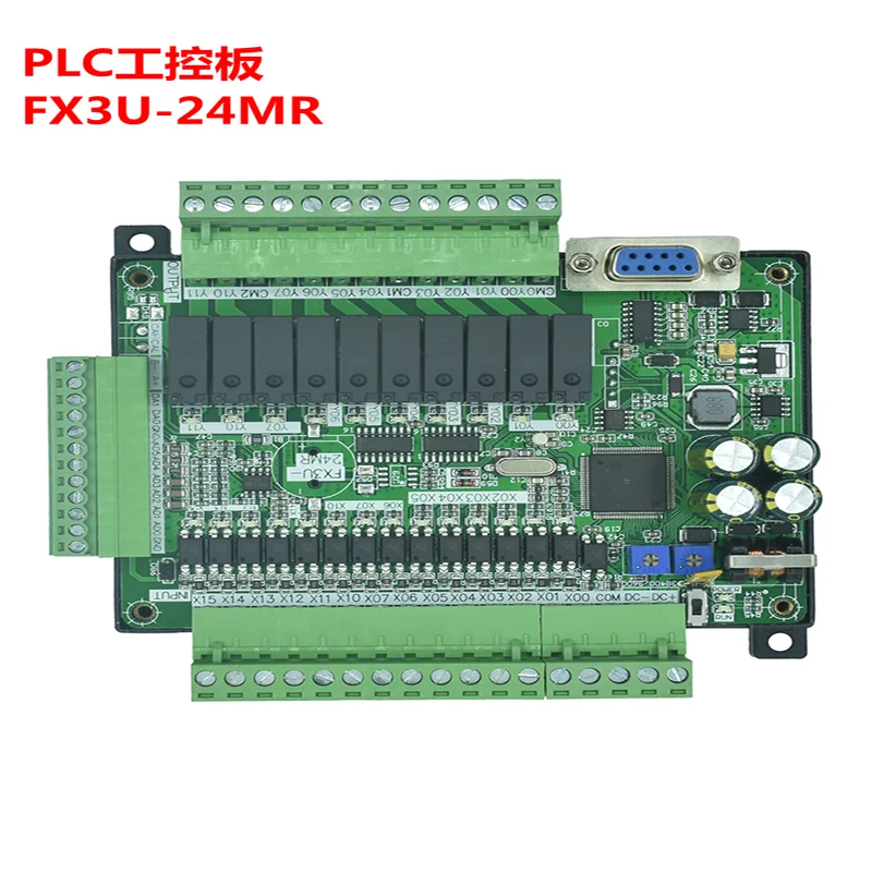 

PLC industrial control board FX3U-24MR high speed with analog stm32 programmable controller relay output with 485