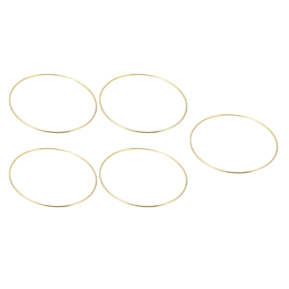 

5 Pcs Metal Dream Catcher Round Rings for Decoration Iron Craft Tools DIY Accessories Perfect Wreath Maker Set