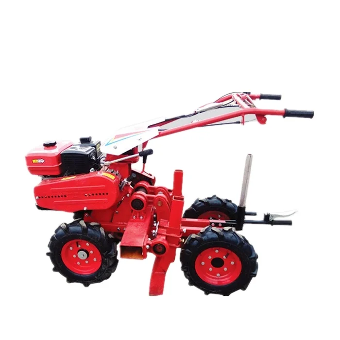 

High Efficiency Profession 4 Wheel Hand Tractor Diesel Engine Drive Garlic Cropper Harvester/garlic Harvesting Reaping Machine