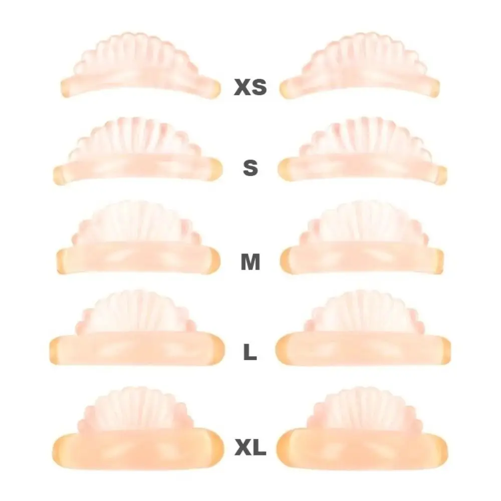 5Pairs Applicator Tools Silicone Eyelash Perm Pads 3D Eyelash Curler Accessories Shell Style Eyelash Perm Curler Multiple Sizes