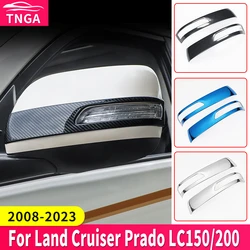 For Toyota Land Cruiser Prado 150 LC150 2008-2023 LC200 200 Rearview Mirror Cover Trim Exterior Styling Accessories Strip 2pcs