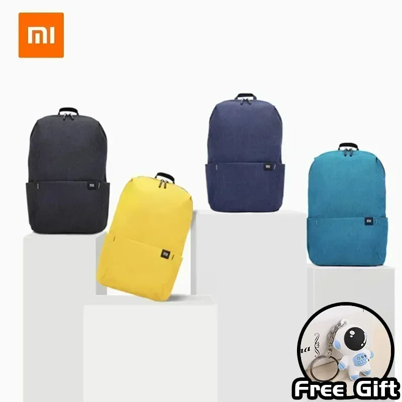 XIAOMI กระเป๋าเป้สะพายหลังขนาดเล็กสีสันสดใสสําหรับผู้ชายและผู้หญิงกระเป๋าสะพายไหล่กันน้ํากลางแจ้งน้ําหนักเบานักเรียนกระเป๋ากีฬาแบบพกพา