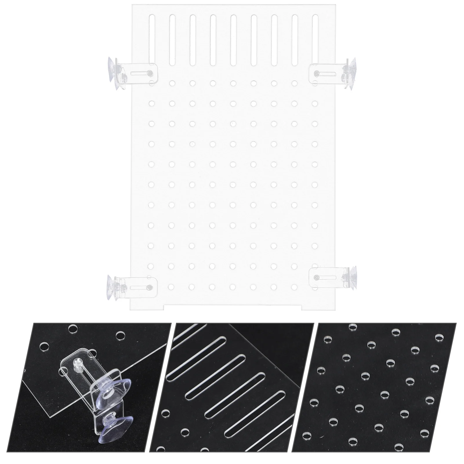 

Fish Tank Isolation Board Suction Cup Divider Aquarium Separator Sucker for Increasing Survival Rate Transparent Acrylic