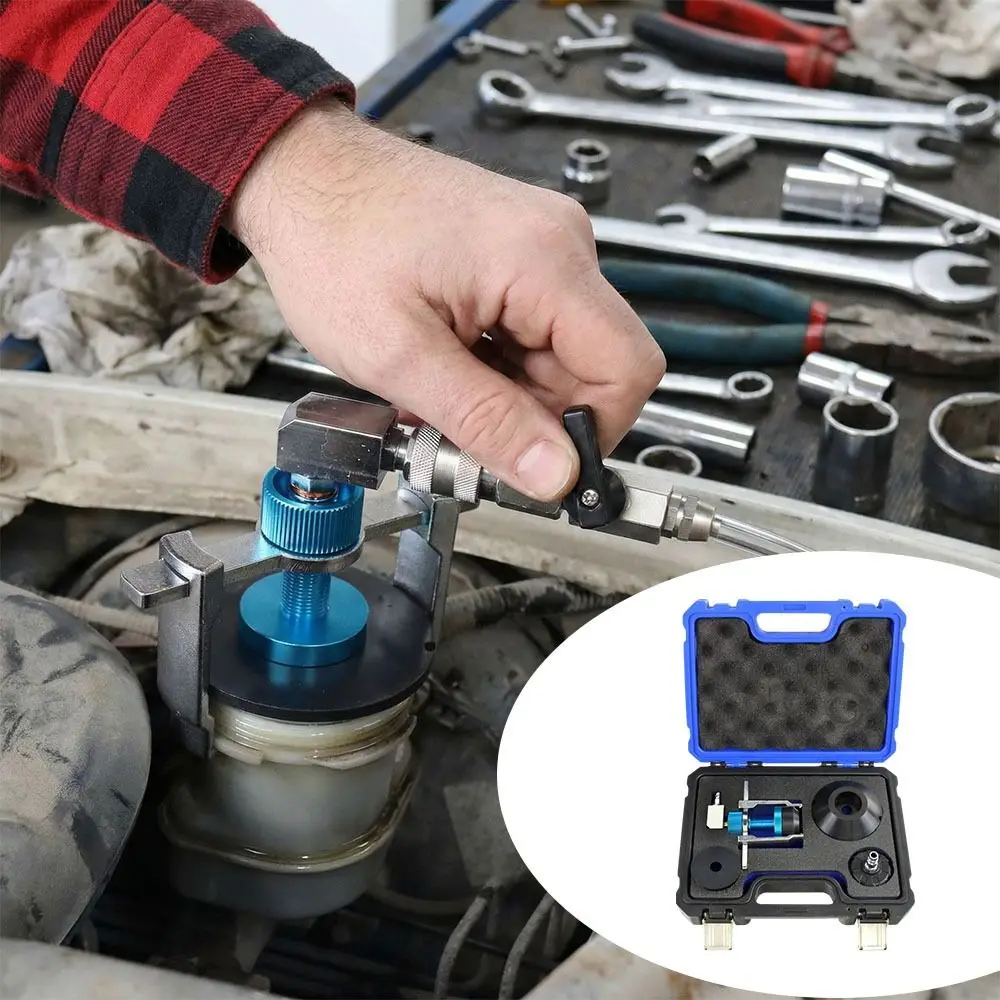 

Blue & Black Case Brake Clutch System Bleeder Tool Adapter Kit Brake Bleeder Tool Heat-resistant Pressure Resistance