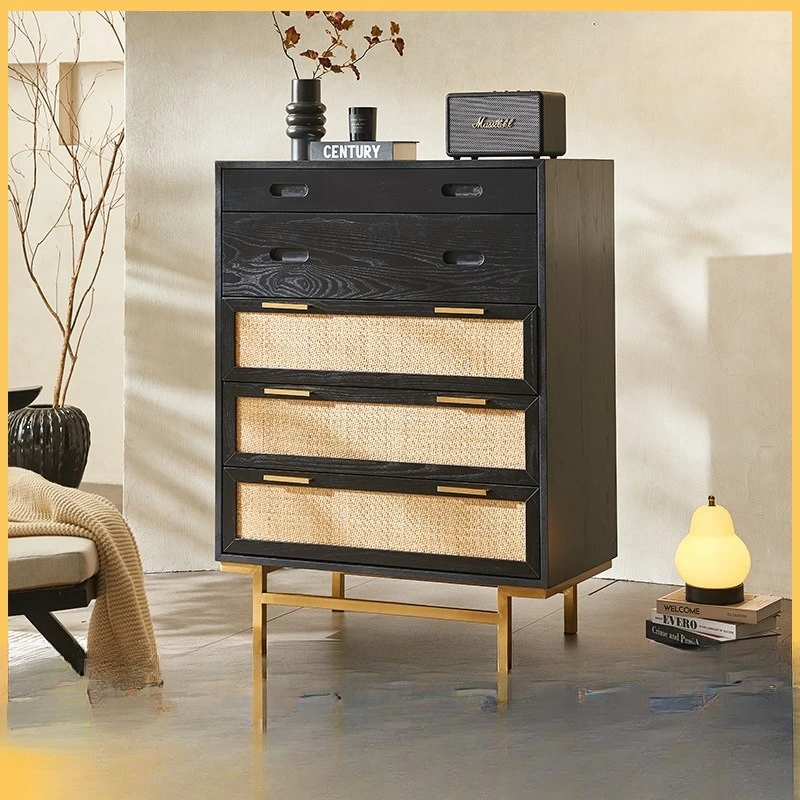 #Medieval lockers, retro solid wood rattan, five-bucket cabinets, wabi-sandy wind, secret cabinets, six-bucket cabinets, pumping