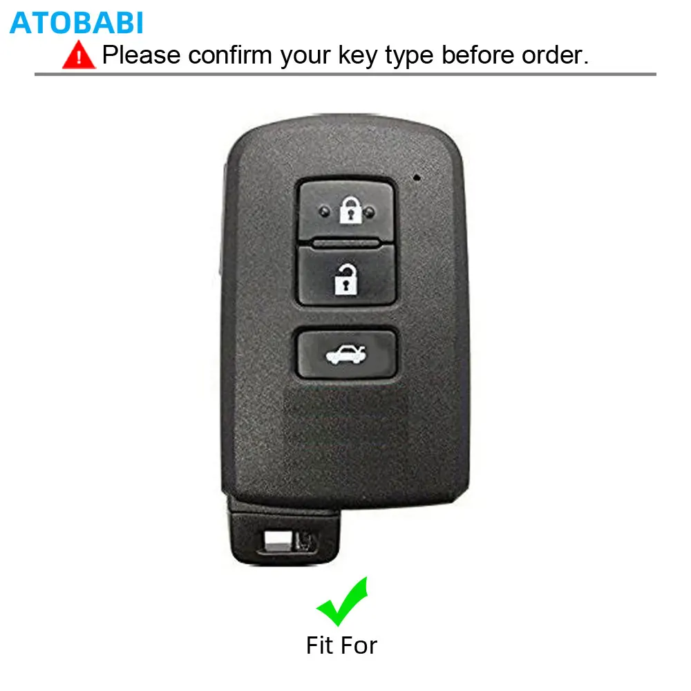 Skórzany pokrowiec na kluczyk samochodowy do Toyoty Camry 2016 2017 RAV4 Highlander Land Cruiser Harrier Smart Remote Fobs Shell Case Accessory — zdjęcie 3