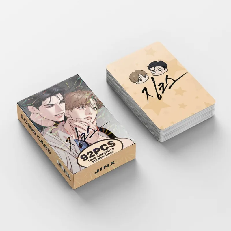 92 قطعة/المجموعة/مجموعة من بطاقات Lomo Laser Spell - Joo Jaekyung، بطاقات صور ثلاثية الأبعاد كيم دان مع ملصقات هدية