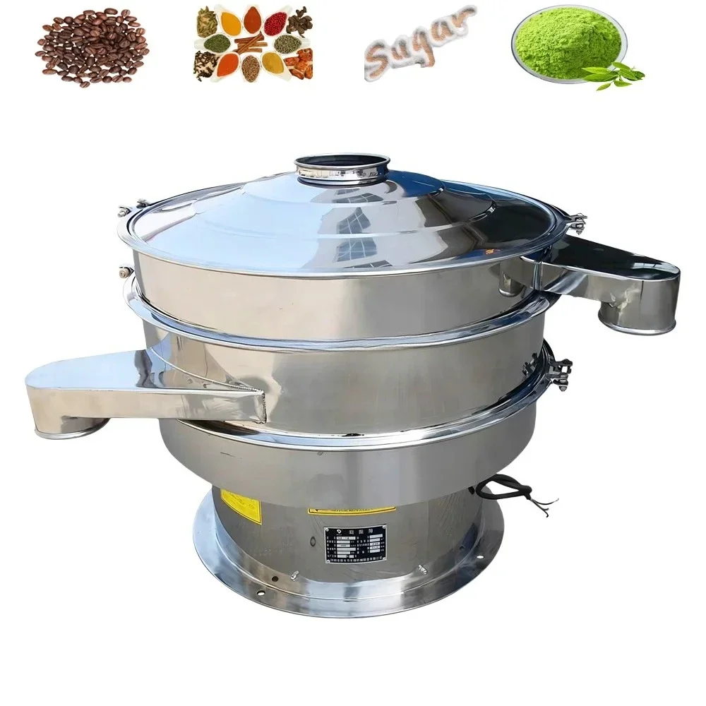 

Coffee Beans Size Sorter Stainless Steel Rotary Vibrating Screen Sifter Small Two Deck Powder Grading Screening Machine