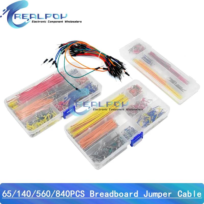 65/140/560/840Pcs/Box Solderless Breadboard Jumper Wires U Shape Breadboard Jumper Cable Wire Kit for DIY Arduino Breadboard