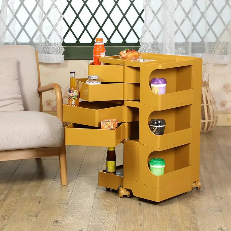 Nordic Rotary Storage Cabinet Creative Storage Bedside Table Plastic Studio Multi-layer Storage Cabinet