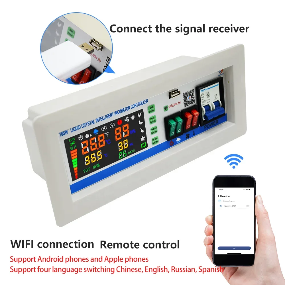 XM-18SW Egg incubadora controlador, ovo termostato, higrostato, controle do sistema, temperatura e umidade controlador