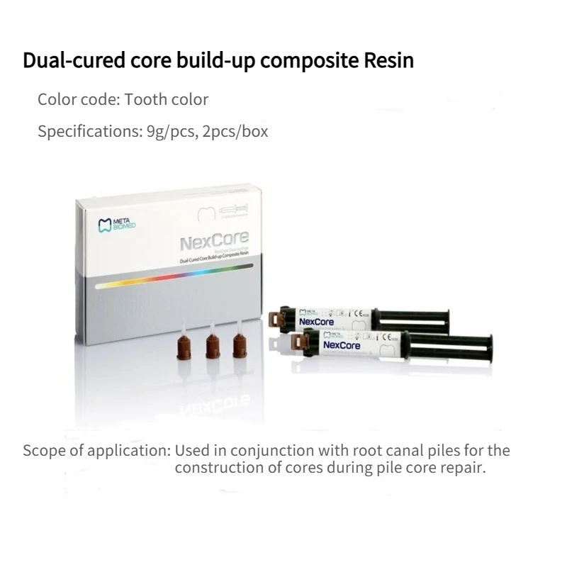 

Dental Material Meta NexCore Dual-Cured Core Build-up Composite Resin Fiber Post Bonding Production Oral Lab Repair Consumables
