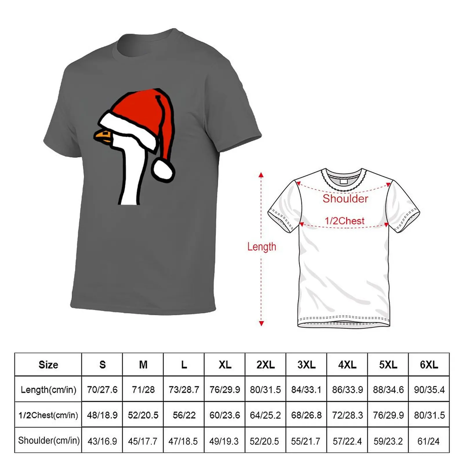 Portrait of a Goose Wearing Stolen Santa Hat T-Shirt t shirts for man pack cotton cotton t shirt man t shirt man luxury T-Shirt