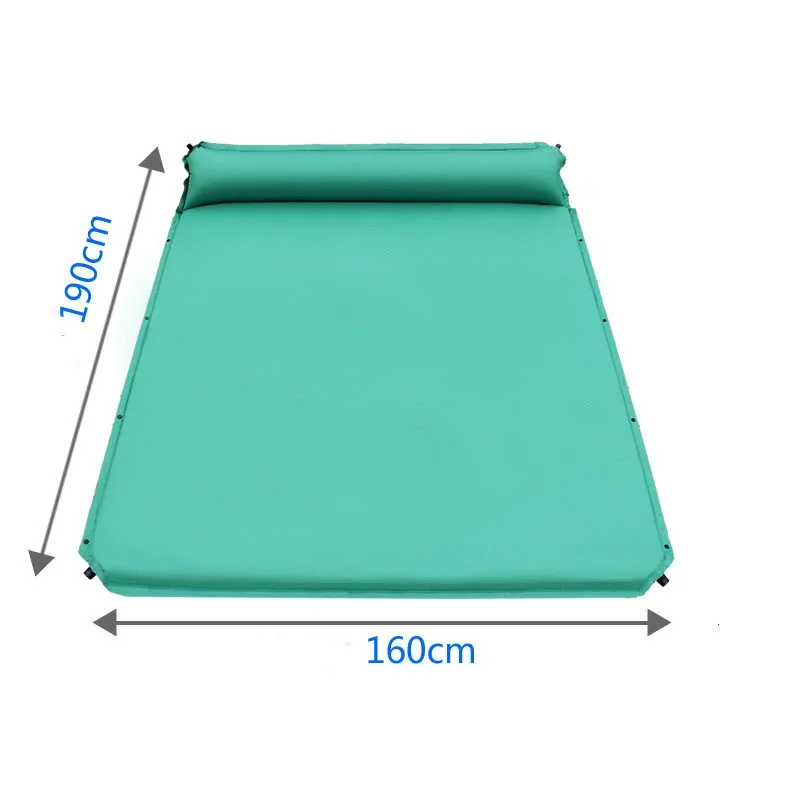 CS033-3 Broadened 160cm Automatic Self-Inflatable Mattress Outdoor Cushion 190* 160 * 3.5cm Large Space Camping Mat for 2persons