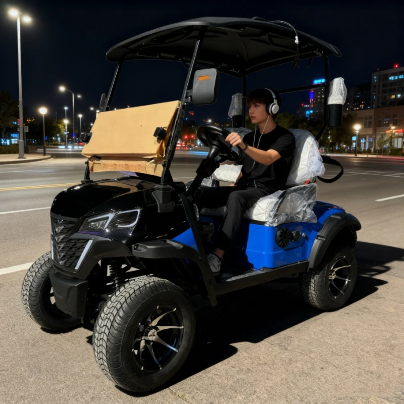 سرعة عالية عربة جولف مضادة للانزلاق، محرك رباعي العجلات، 7000 وات، 6 مقاعد، إطار من الألومنيوم، عربة جولف احترافية مخصصة للبيع بالجملة #1