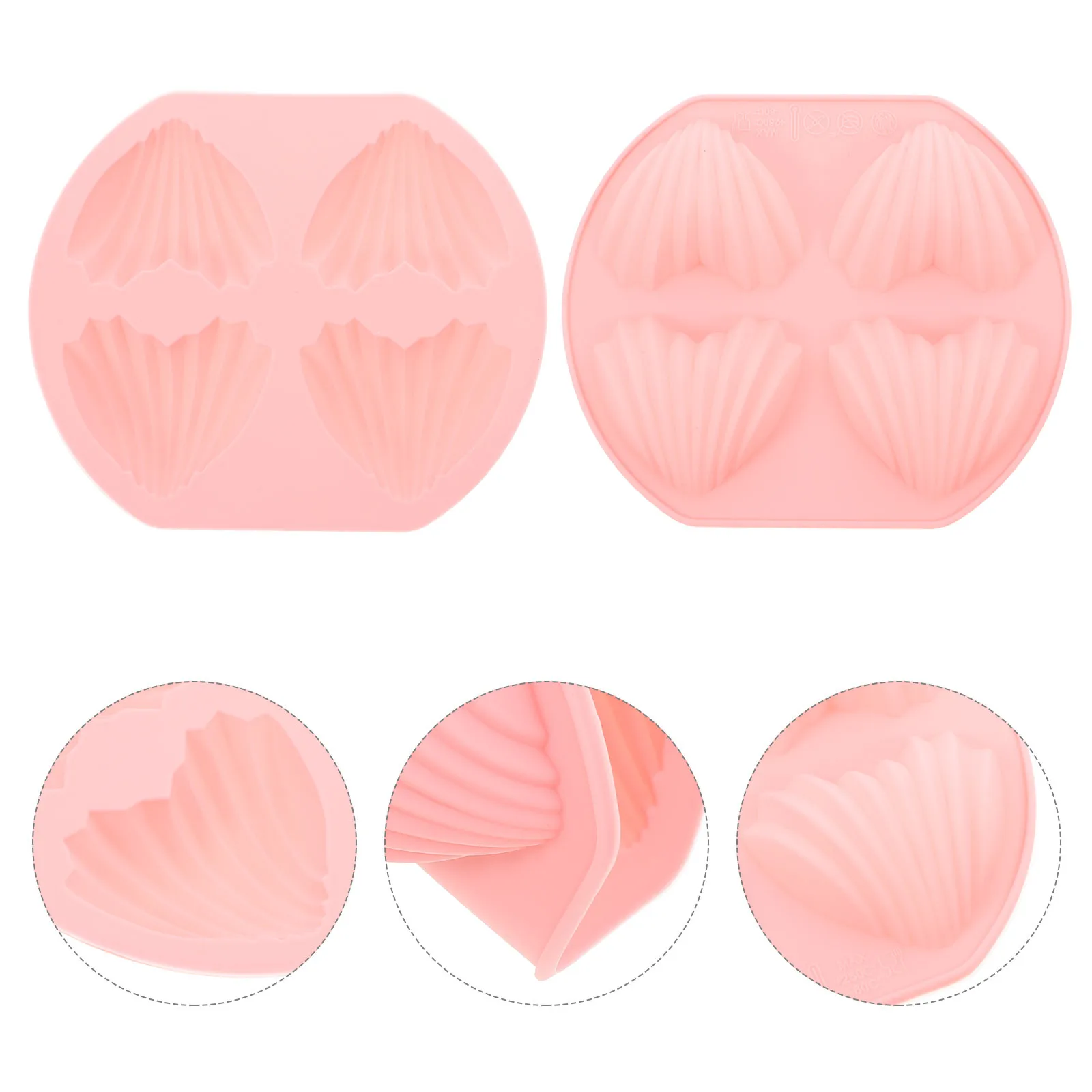 

2Pcs Heart Shape Nonstick Silicone Cake Pan Mold Fast Heating Easy Clean Baking Molds for Oven Baking Dessert Party