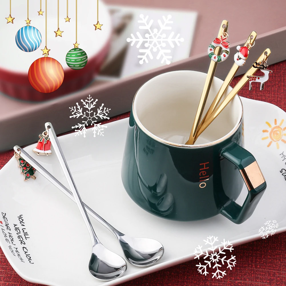 Christmas Hat Six Spoon Cutlery Gift Box Coffee spoon