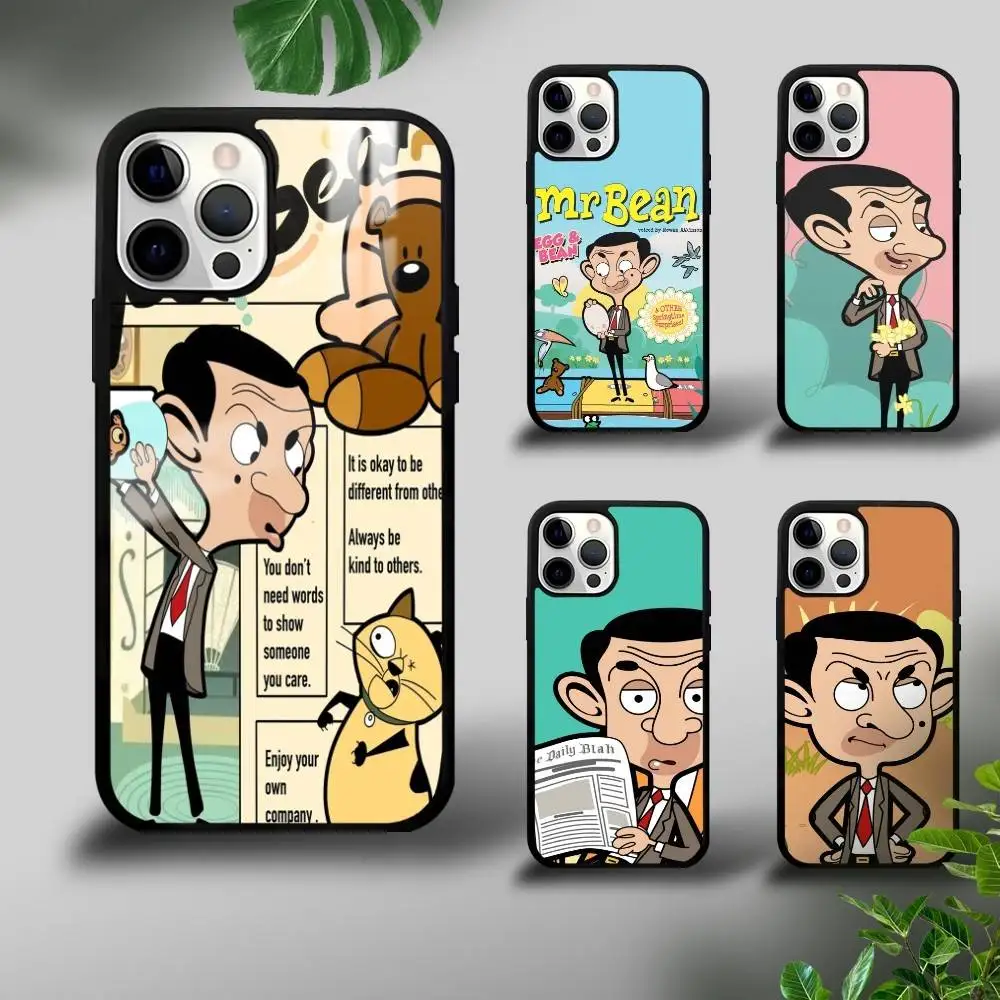 

Funny Mr.Bean Cute Phone Case For iPhone 16 15 14 13 12 11 Pro Xs Max Mini Plus Celulares Hard Funda