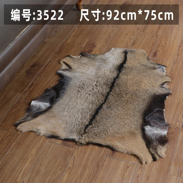 Unique Natural Goat leather Rug Wool Leather Chair Cushion Carpet for living room cat mattress dog beds real 92cm75cm fur