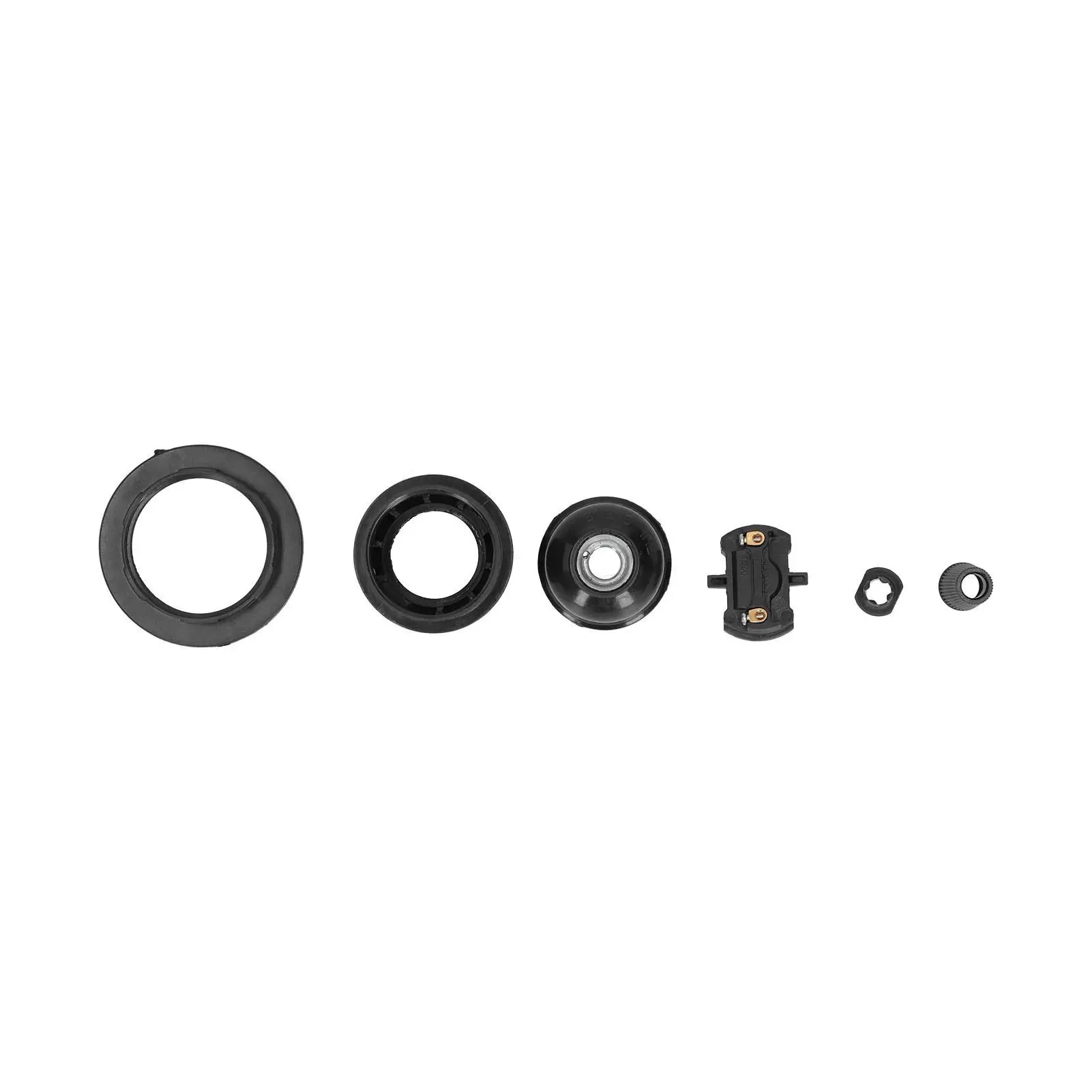

Retro E27 Light Socket 4A PPA Plastic Bulb Holder with Cable Clip AC85-265V Black Color