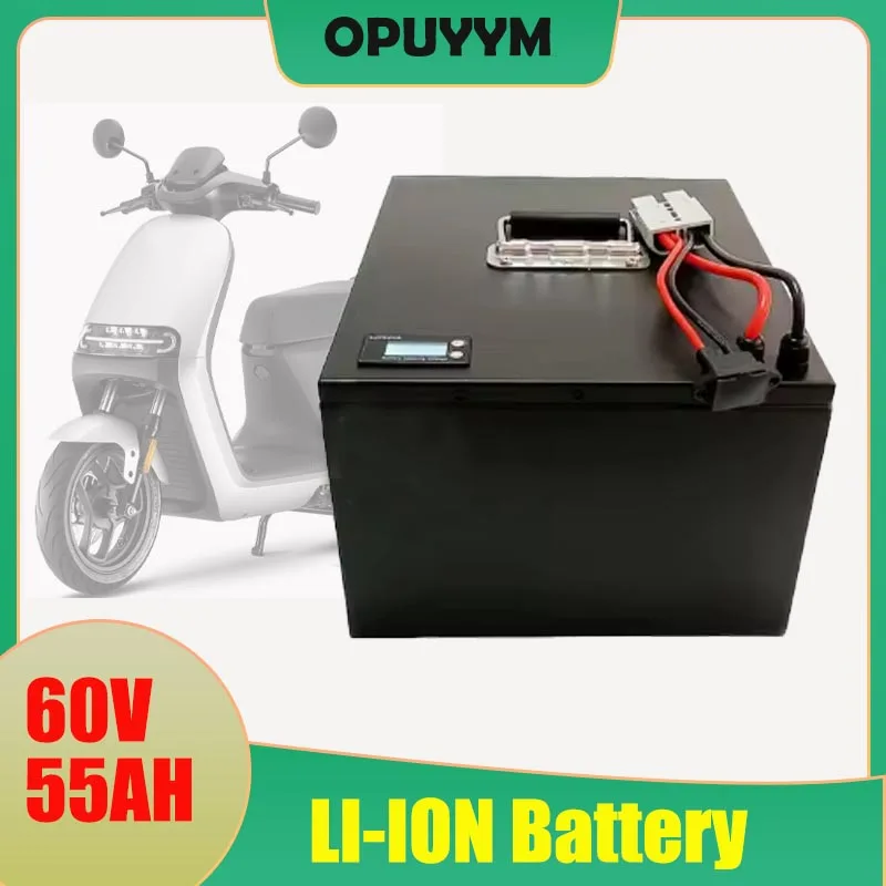 

OPUYYM LI-ION 60V 55AH Lithium Battery with Smart BMS Bluetooth for Electric Vehicle Motorcycle Scooter Food Truck