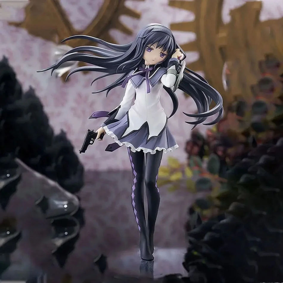 Figurka Madoka Magica Akemi Homura 17 cm, model anime z PVC, prezent urodzinowy, ozdoby, zabawki kolekcjonerskie, prezent urodzinowy dla dzieci